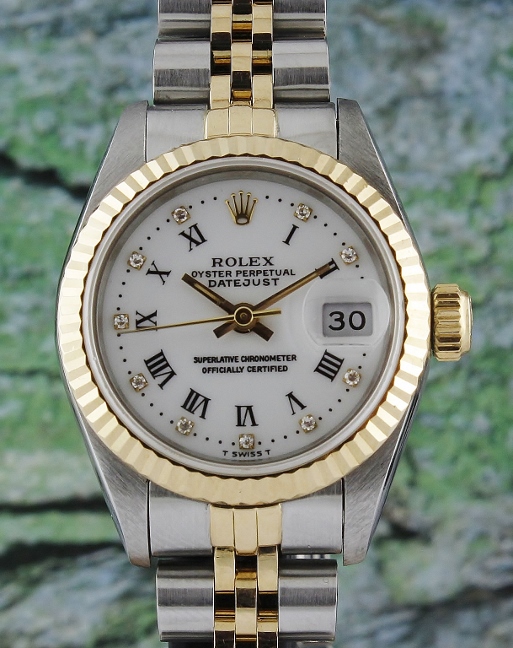 (image for) A ROLEX LADY SIZE OYSTER PERPETUAL DATEJUST / 69173 / CERT